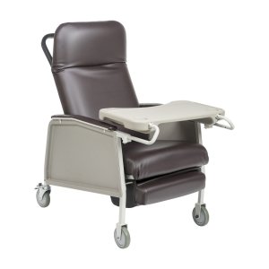 Drive Medical 3-Position Heavy Duty Bariatric Geri Chair Recliner with Extra Wide Seat, Armrests & Tray - Supports up to 500 lbs